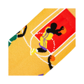 Close-up detail shot of basketball player graphic on the tan basketball sock.