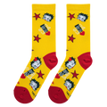 Alternate product shot showing Betty Boop Oh La La socks laid flat against a white background.