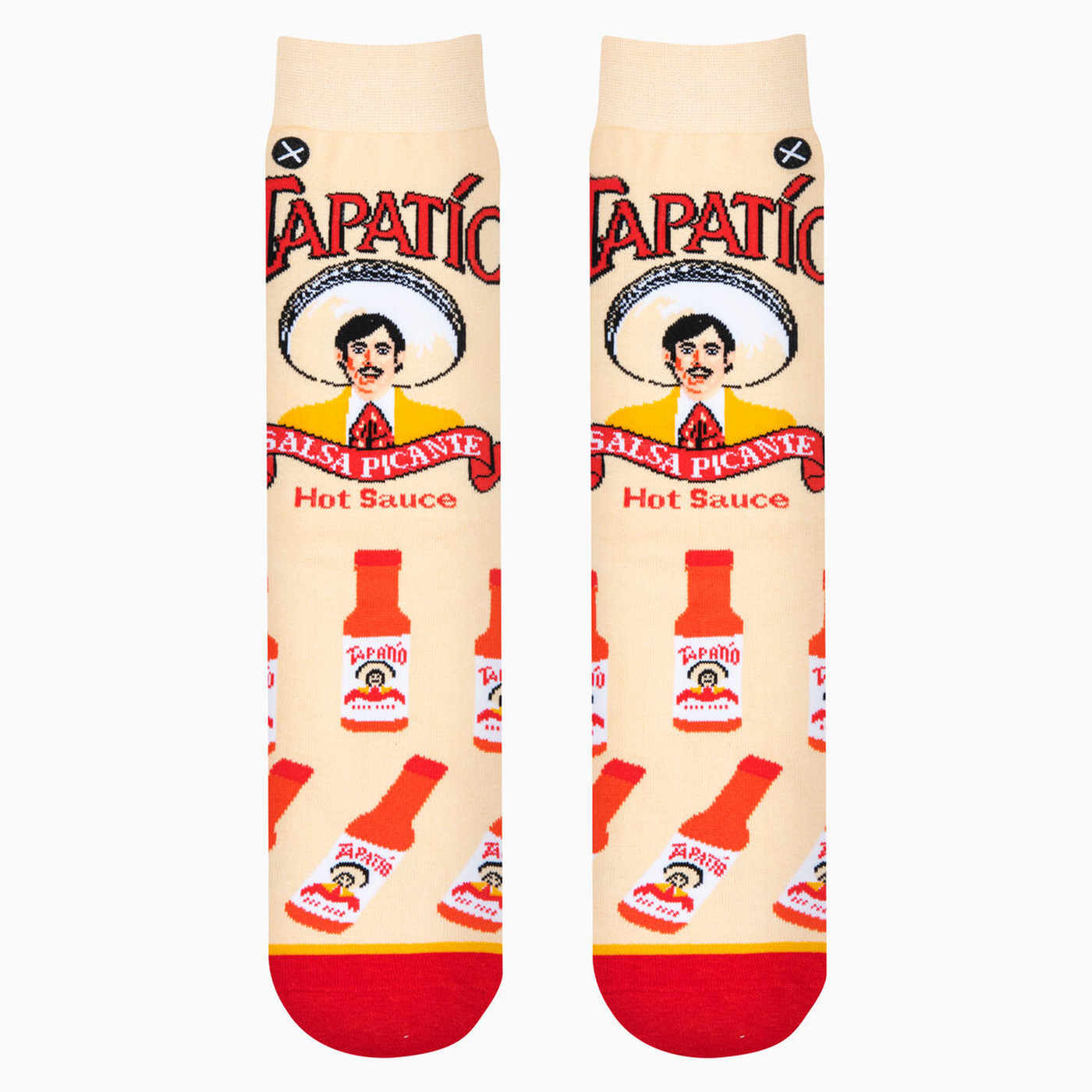 Close-up studio shot of Tapatio socks showing the full design details.