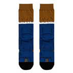 Back view of the socks showcasing the design's continuation and detail.
