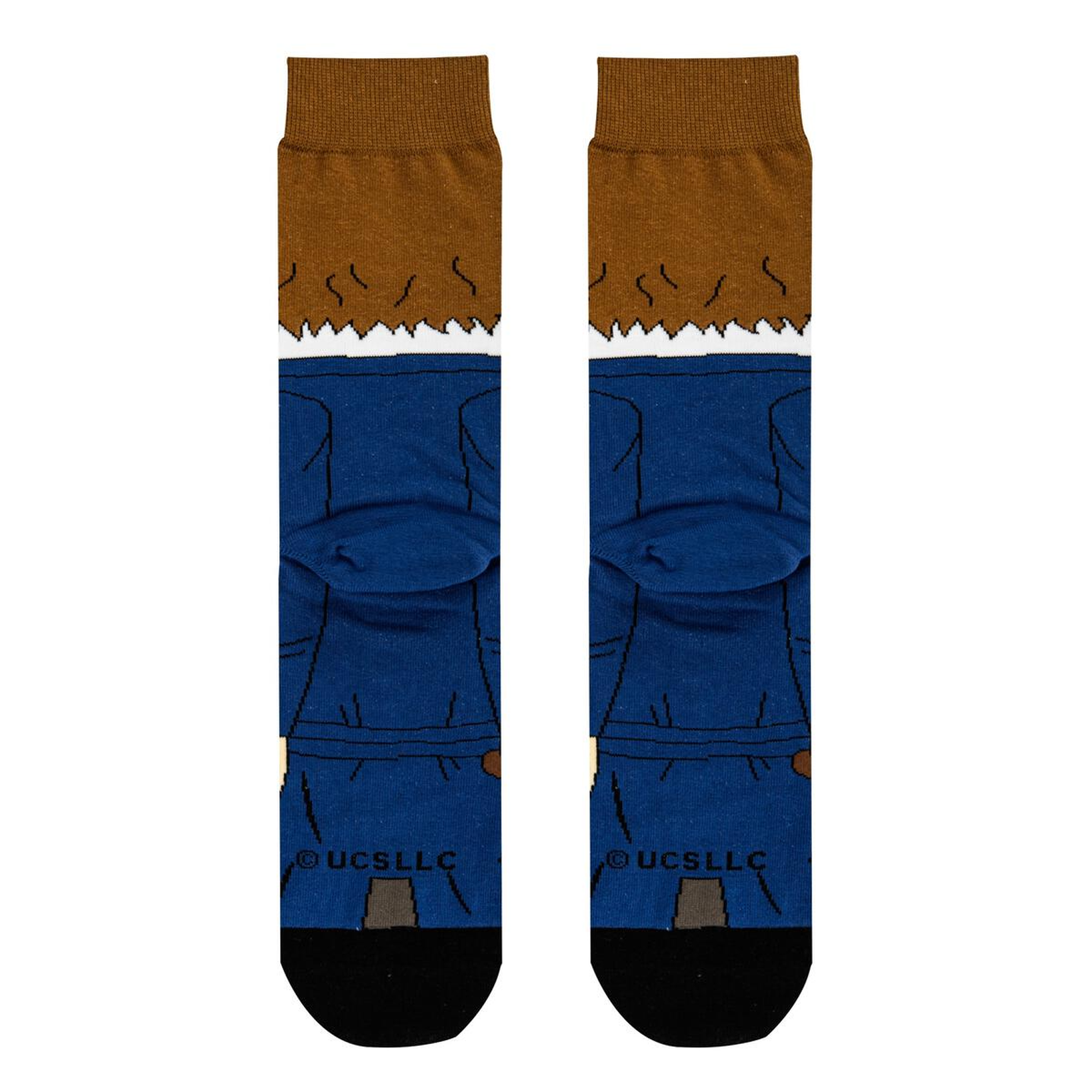 Back view of the socks showcasing the design's continuation and detail.