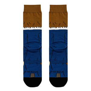 Back view of the socks showcasing the design's continuation and detail.