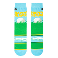 Lifestyle shot of Happy Gilmore socks on a person's feet. Shows off the sock design and fit.