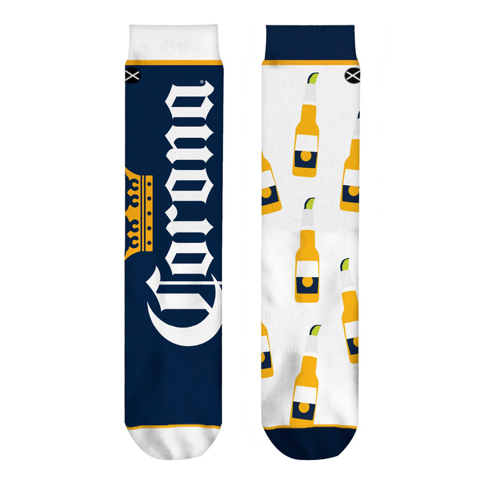 Lifestyle shot showcasing the Corona Split socks on a person's feet, highlighting their fit and design in a casual setting.