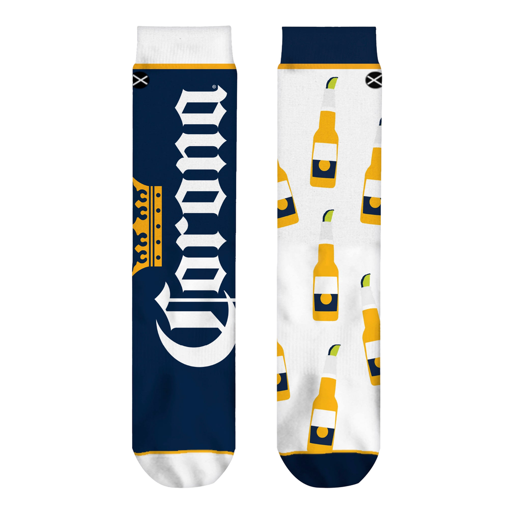 Lifestyle shot showcasing the Corona Split socks on a person's feet, highlighting their fit and design in a casual setting.