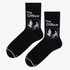 Lifestyle shot showing the socks on a person's feet, emphasizing comfort and style.