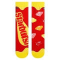 Flatlay image showing both Starburst Split socks, showcasing the full design.