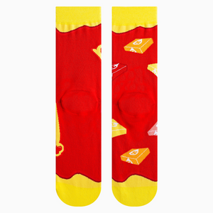 Close-up showcasing the heel and toe area of the Starburst Split socks.