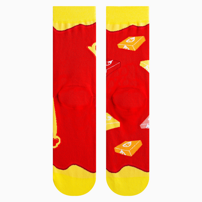 Close-up showcasing the heel and toe area of the Starburst Split socks.