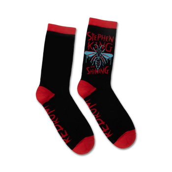 the shining stephen king themed mens & womens unisex black novelty crew socks