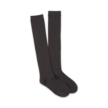 alt text description:** black ribbed knee-high socks for women, providing ultimate comfort and style.  **