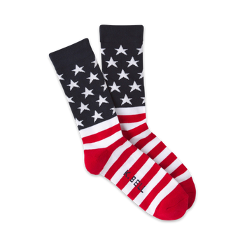 american flag - made in the usa usa themed mens red novelty crew socks
