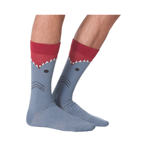 Another lifestyle shot showcasing the socks on a model's feet.