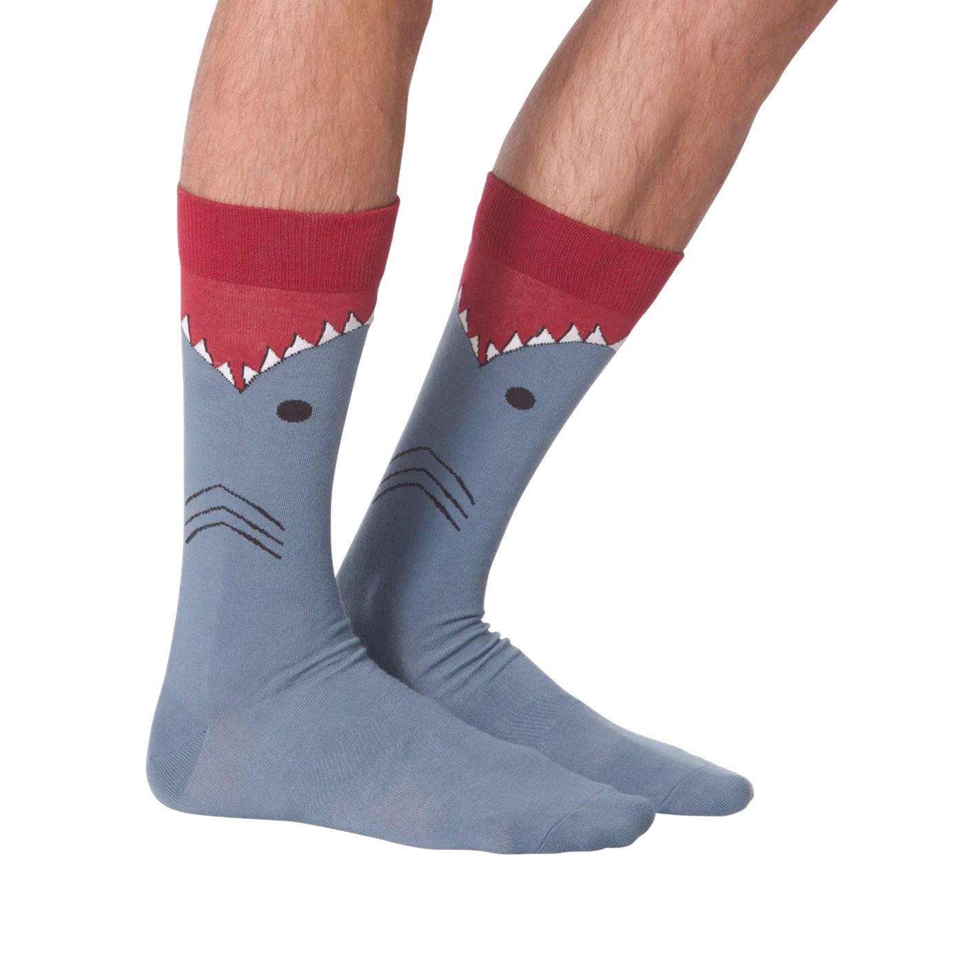 Another lifestyle shot showcasing the socks on a model's feet.