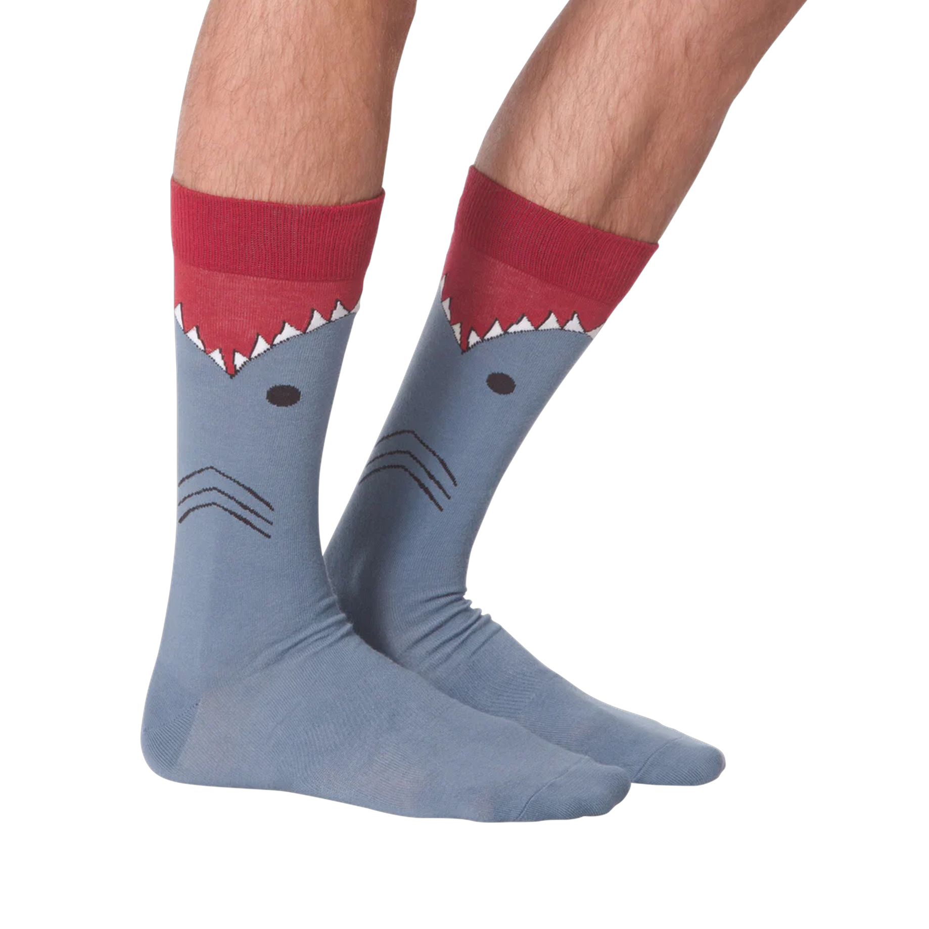 Another lifestyle shot showcasing the socks on a model's feet.