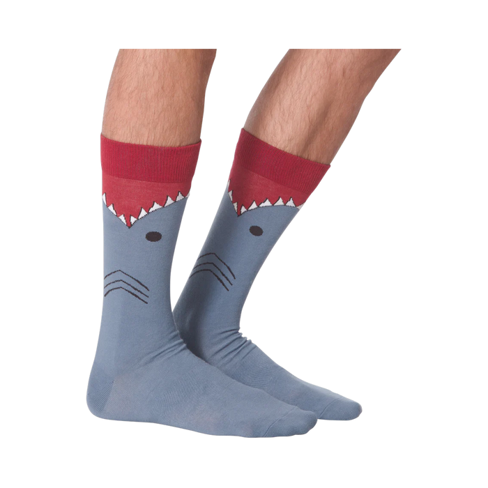 Another lifestyle shot showcasing the socks on a model's feet.