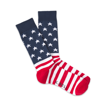 american flag xl usa themed mens red novelty crew^xl socks