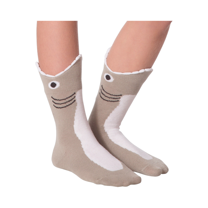 Another lifestyle shot showcasing the socks, similar pose to the previous image.