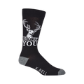 Close-up shot of a single 'Buck You' sock, showcasing design detail.