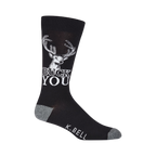 Close-up shot of a single 'Buck You' sock, showcasing design detail.