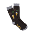 Flatlay product shot of two 'Bring Me A Beer' socks showcasing the design and color details.