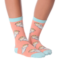 Flat lay of Burrito socks. Shows the sock design from a different perspective.