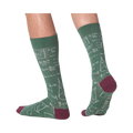 Lifestyle shot showing the Math Equations socks on a person's legs, showcasing how they look when worn.
