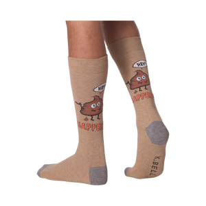 Lifestyle shot showing the socks on a person's legs, demonstrating how they look when worn.