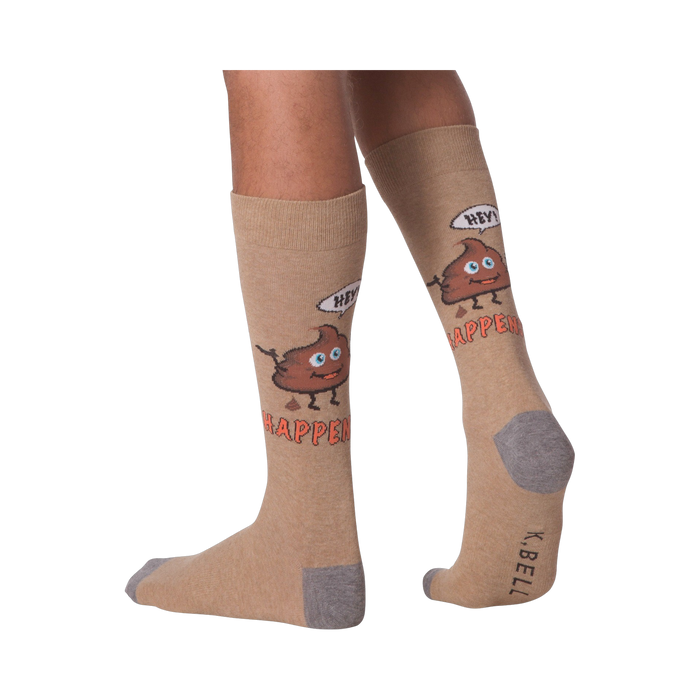 Lifestyle shot showing the socks on a person's legs, demonstrating how they look when worn.