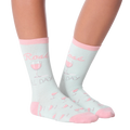 Flat lay of 'Rose All Day' socks showing the design details.