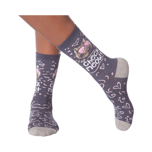 Lifestyle shot showing the socks on a person's legs.