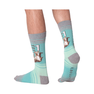 Back view of the socks on a model's legs, highlighting the fit and comfort.