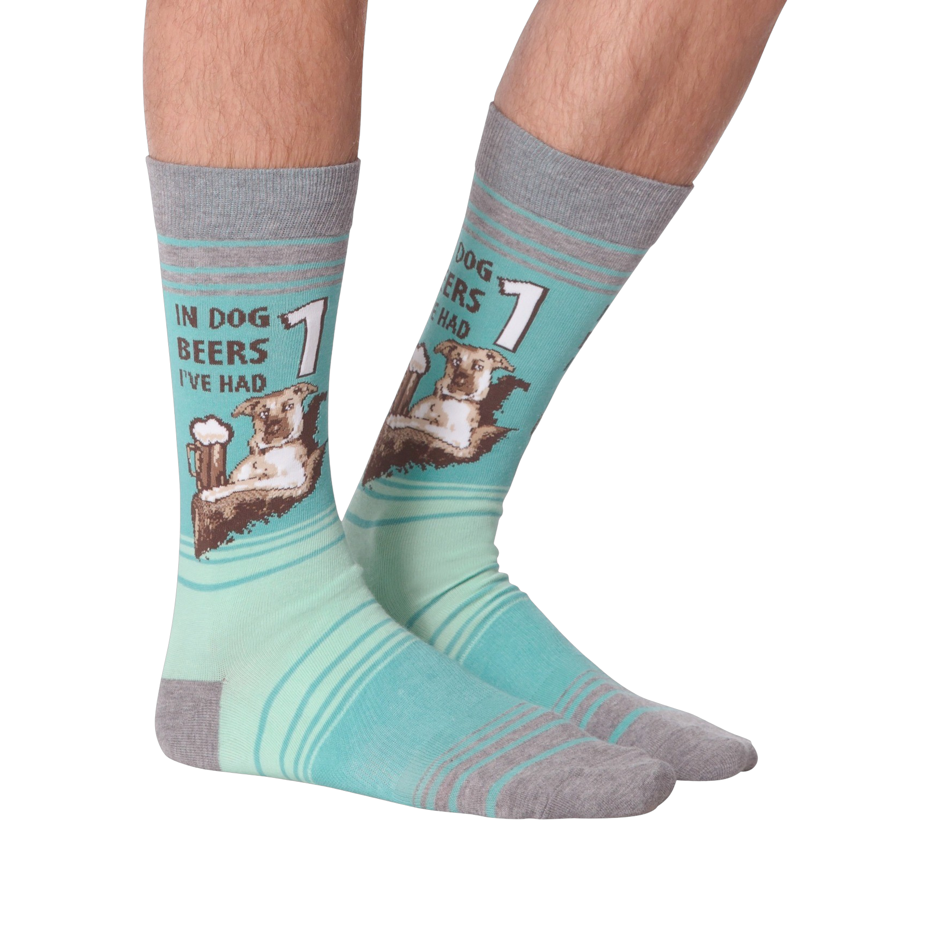 Another view of the socks on a model's legs, showing how they look from a different angle.