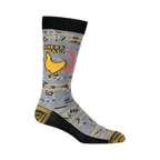 Close-up of a single 'Guess What? Chicken Butt' sock showcasing the design details.