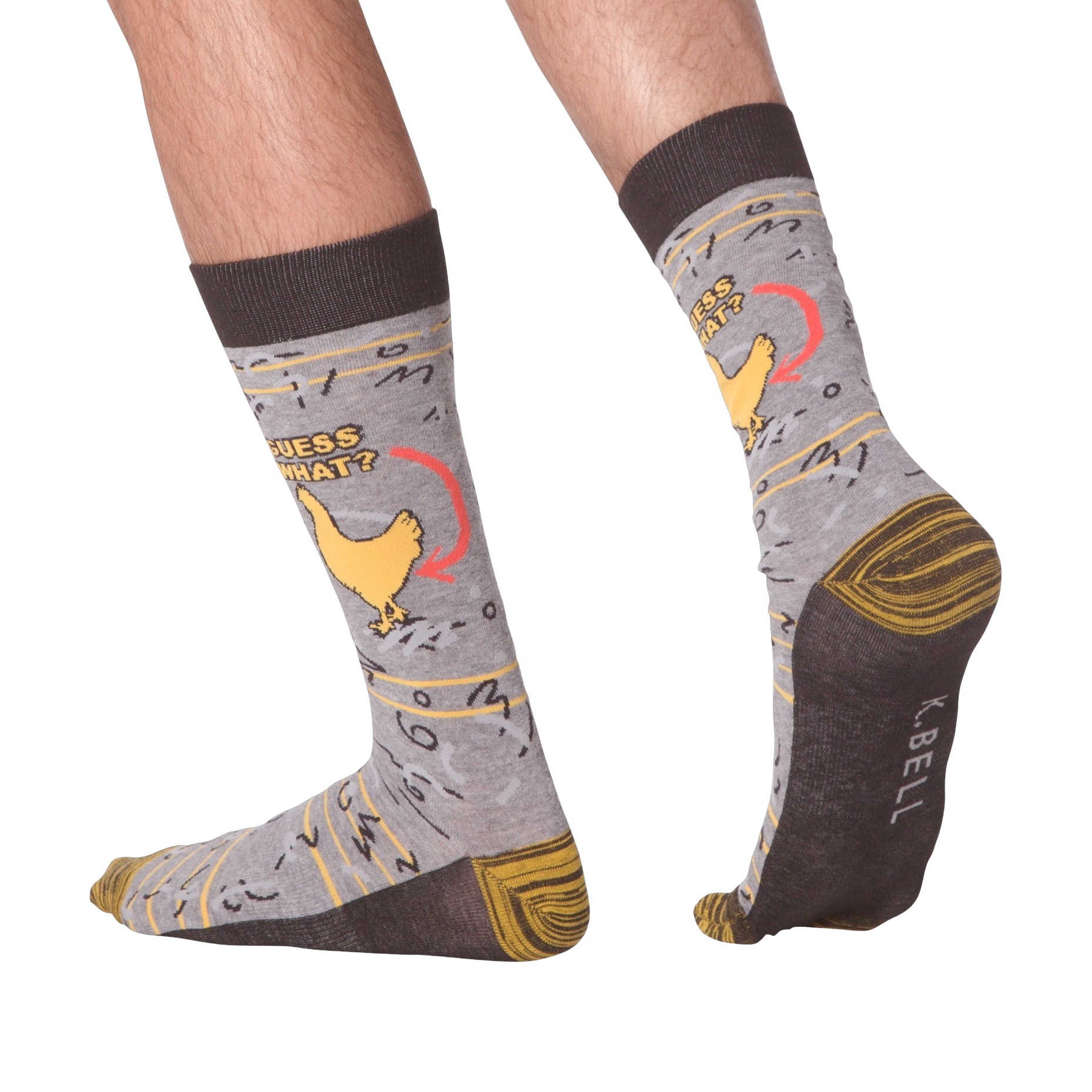 Lifestyle shot showing the socks on a person's feet, demonstrating fit and style.
