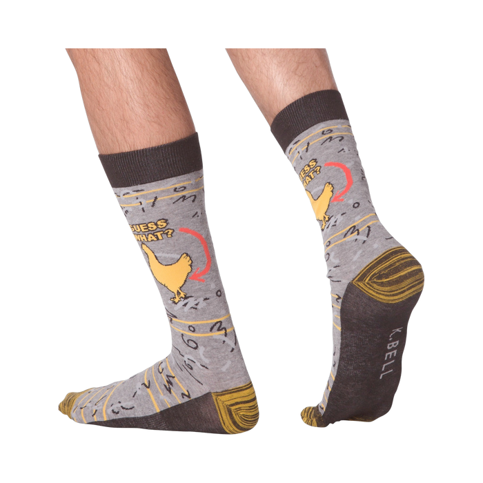 Lifestyle shot showing the socks on a person's feet, demonstrating fit and style.