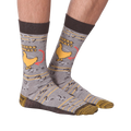Flatlay image showing both socks together, highlighting the overall design and color scheme.