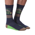 Lifestyle photo showing the socks on a person's feet.