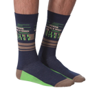 Lifestyle photo showing the socks on a person's feet.