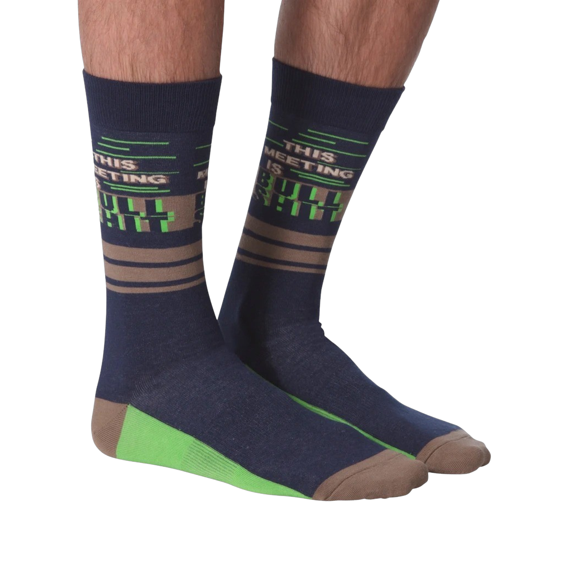 Lifestyle photo showing the socks on a person's feet.