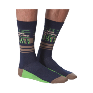 Lifestyle photo showing the socks on a person's feet.