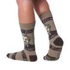 Lifestyle shot of a person wearing the Einstein socks, showcasing how they look on the feet.