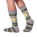 Avocardio socks on a person's legs. Shows the socks' fit and style.