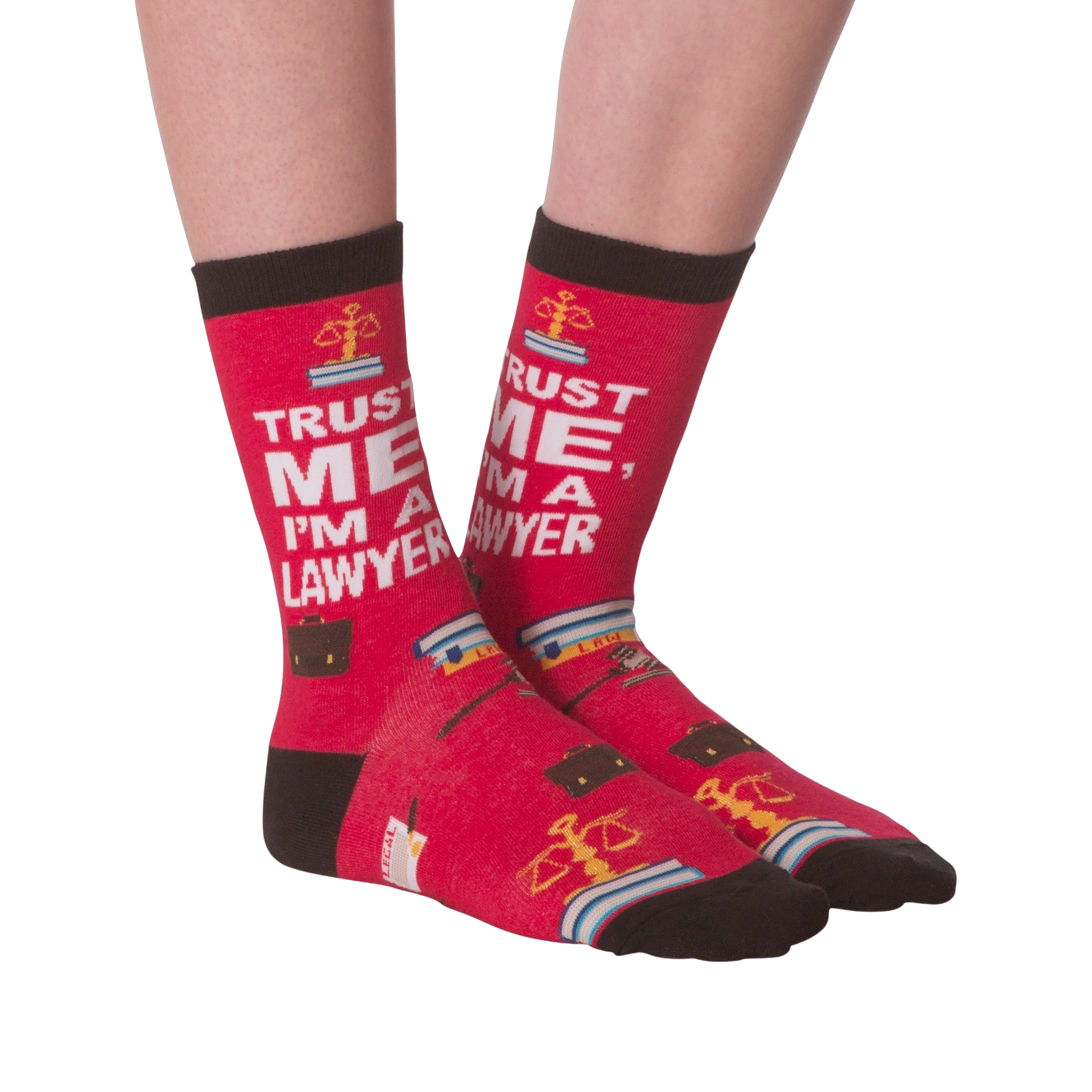 Another lifestyle shot showing the socks on a person's legs from a slightly different angle.