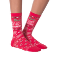 Another lifestyle shot showcasing 'Ain't My First Rodeo' socks.