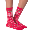 Another lifestyle shot showcasing 'Ain't My First Rodeo' socks.