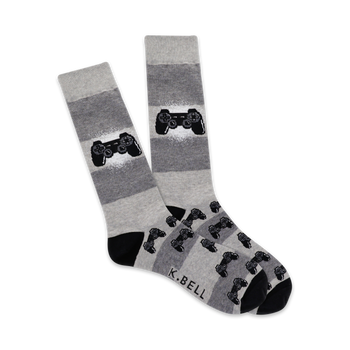 born to game video game themed mens grey novelty crew socks