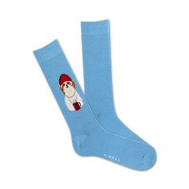 hipster shih tzu  shih tzus themed mens blue novelty crew socks