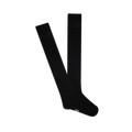 A pair of solid black knee-high socks, laid flat and slightly overlapping, showing the smooth Modal fabric and comfort top.