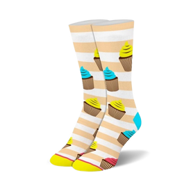 cup cakes cupcake themed womens multi novelty crew socks